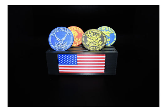 Challenge Coin Display Stand – U.S. Flag Edition ($5)