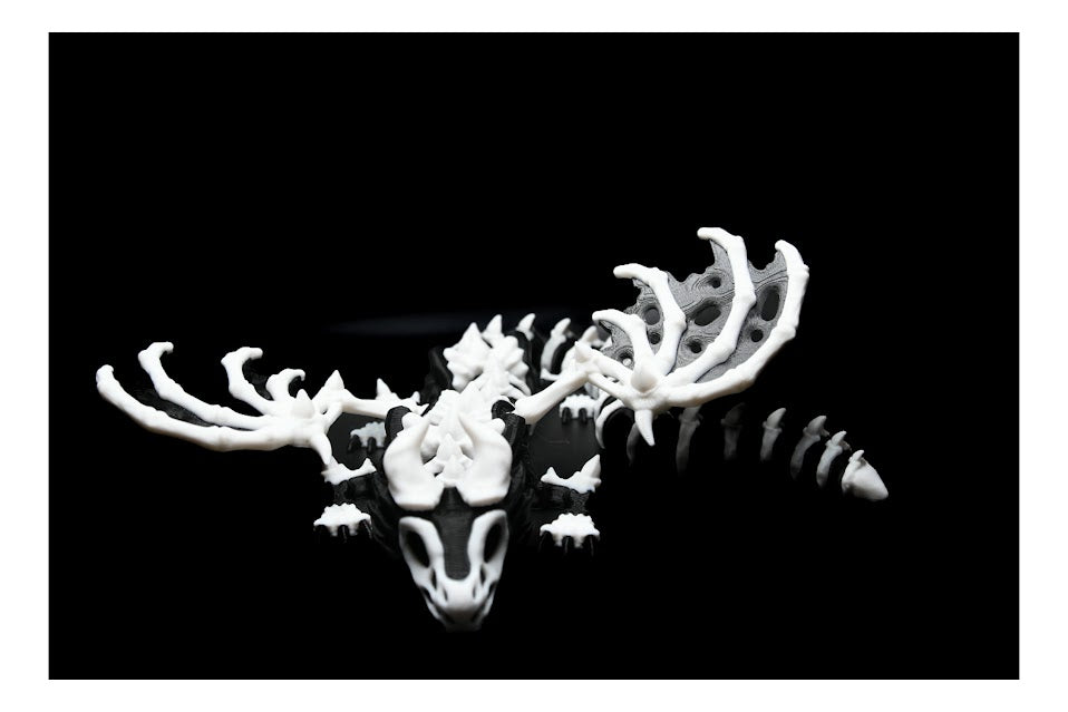 Skeleton Dragon – 3D Printed Flexi Creature (Winged or Non-Winged)