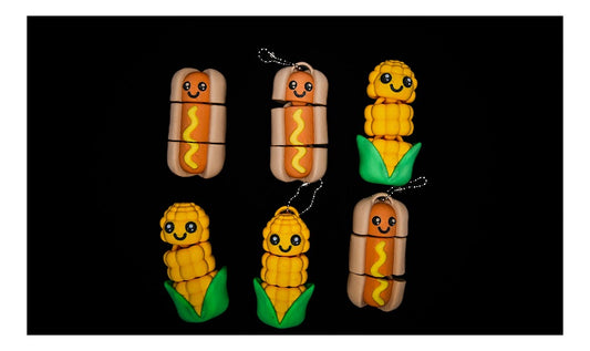 🌭🌽 Flexi Hot Dog & Corn Buddies – Picnic Pals! 🌽🌭 ($3–$20)