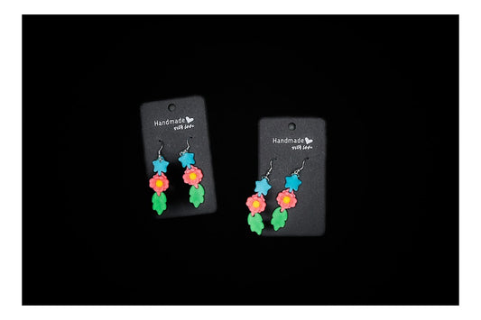 🌸🍃 Floral Drop Earrings – Whimsical Blooms! 🍃🌸 ($3 each or 4 for $10)